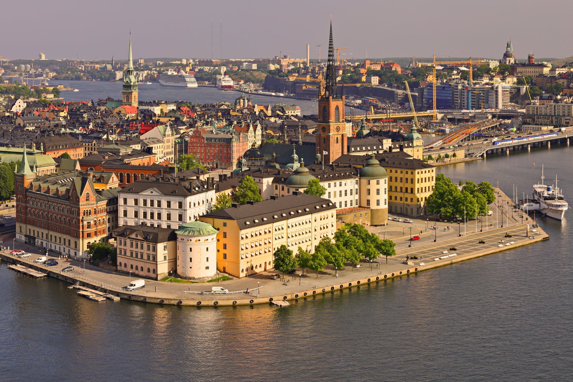 The harbour of Stockholm in Sweden