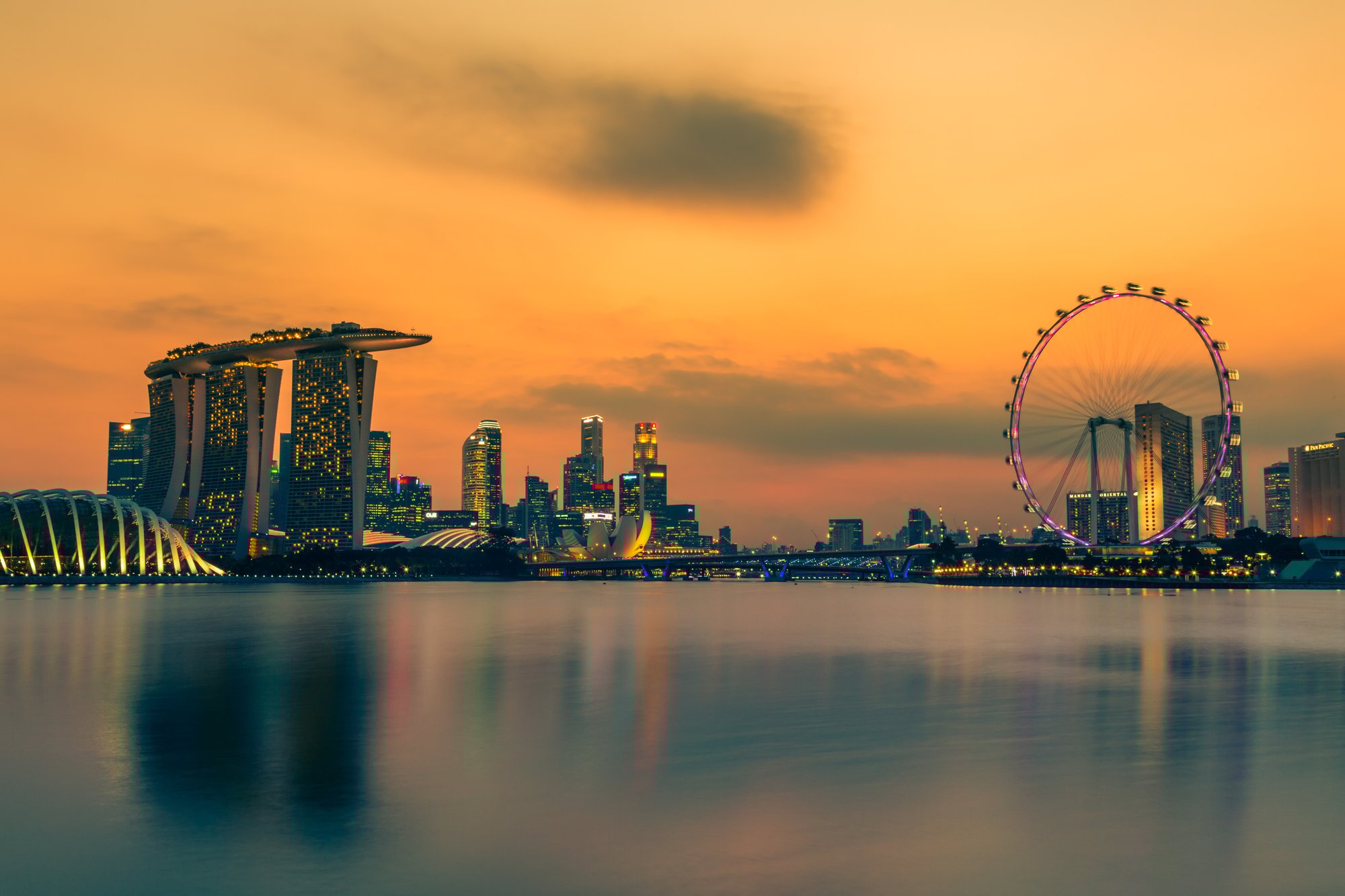 The skyline of Singapore