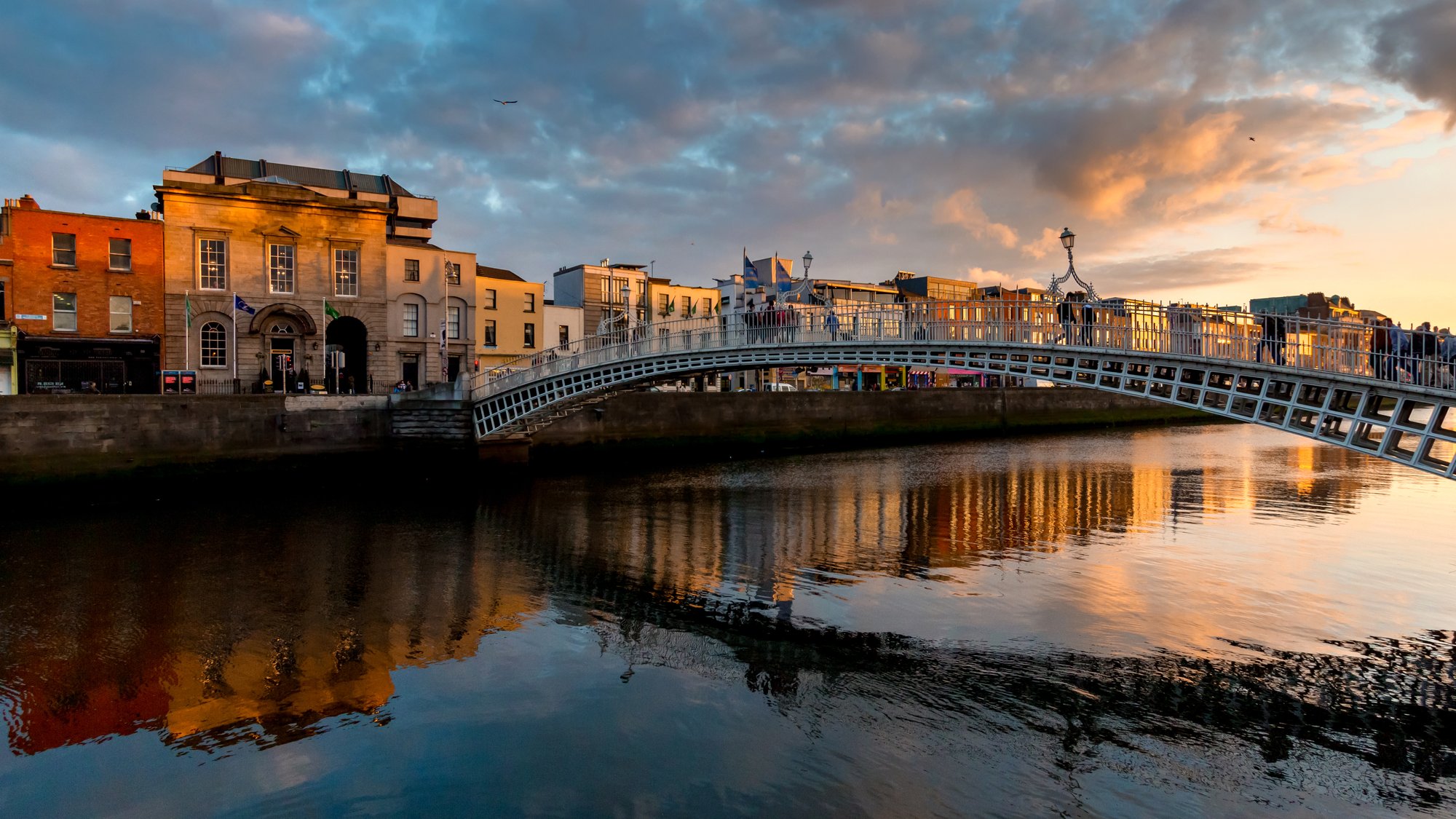historic european landscape old city with bridge and river historic european landscape old city with bridge and river