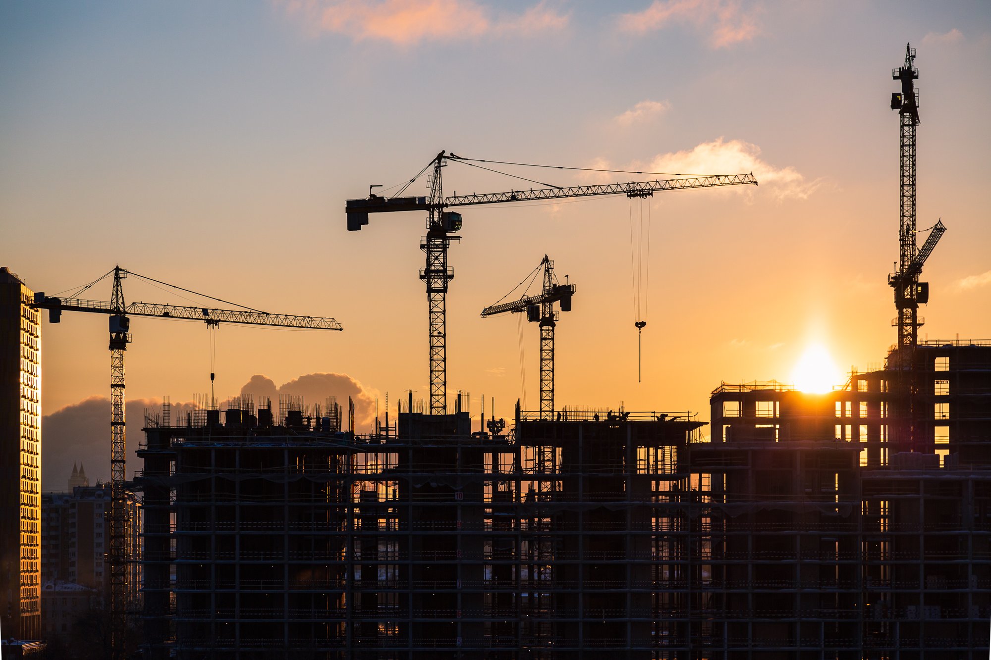 infrastructure development construction sunset infrastructure development construction sunset